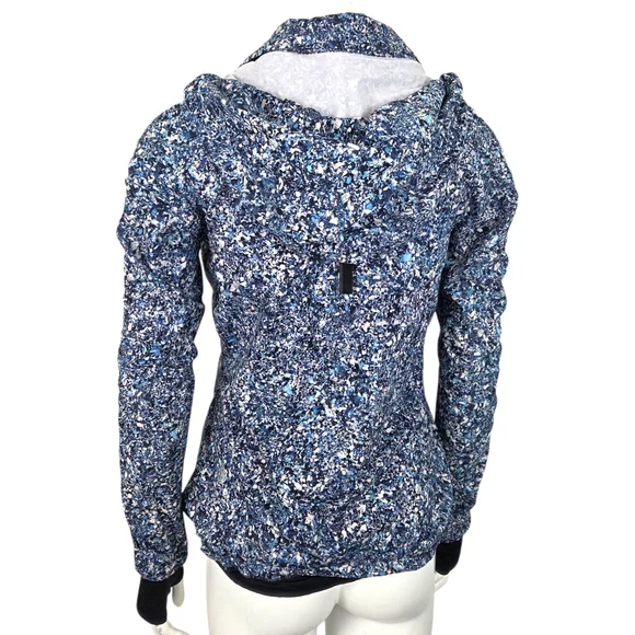 Lululemon Gather Me Slightly Athletic Rain Jacket Womens 4 Water Resistant Blue